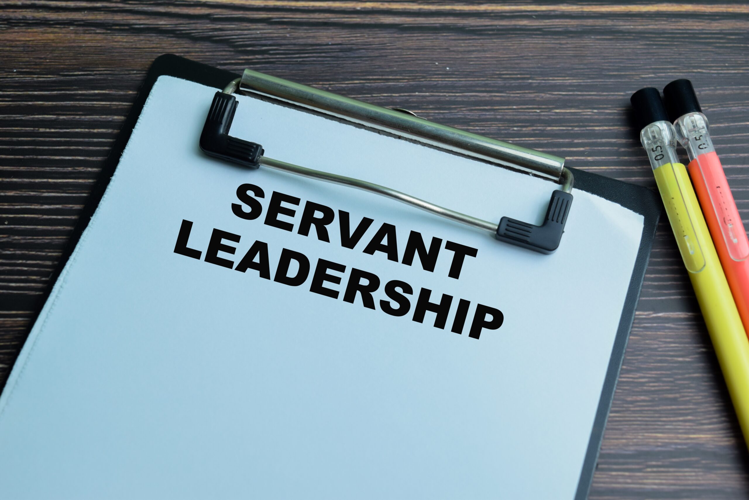 Concept of Servant Leadership written on paper